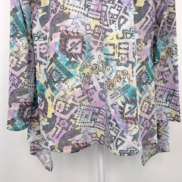 Hot Topic Harry Potter Marauder’s Map Watercolor Flyaway Cardigan. Size medium. - Picture 8 of 13